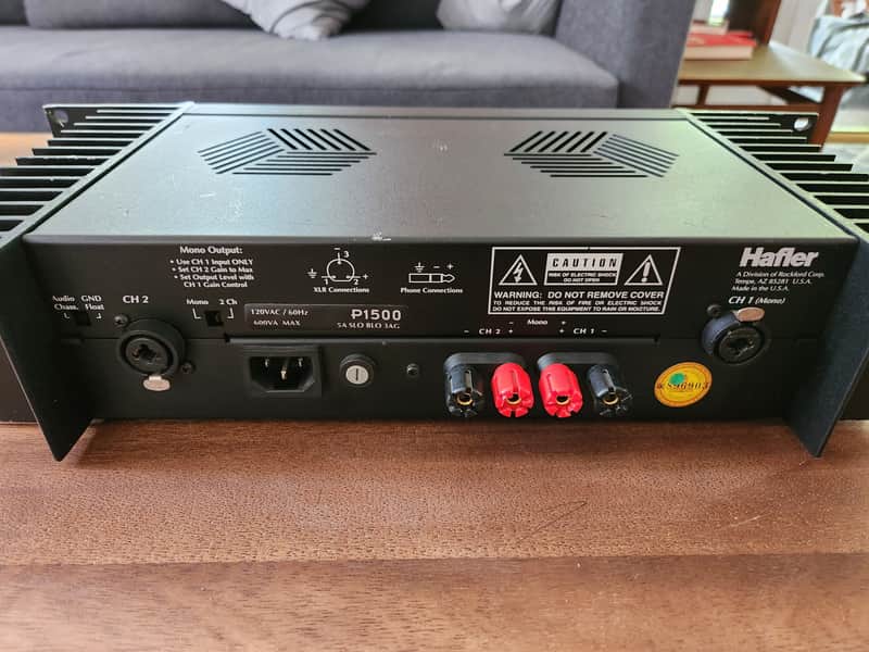 Hafler TransNova P1500 power amp, fully | Reverb