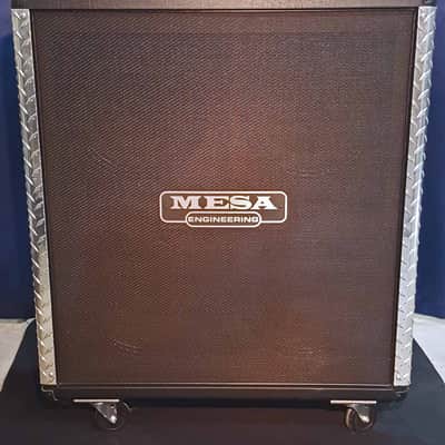 Mesa Boogie AX12 Rectifier 4 x 12 flat front speaker cabinet 2010's - Black/Aluminium step tread image 2