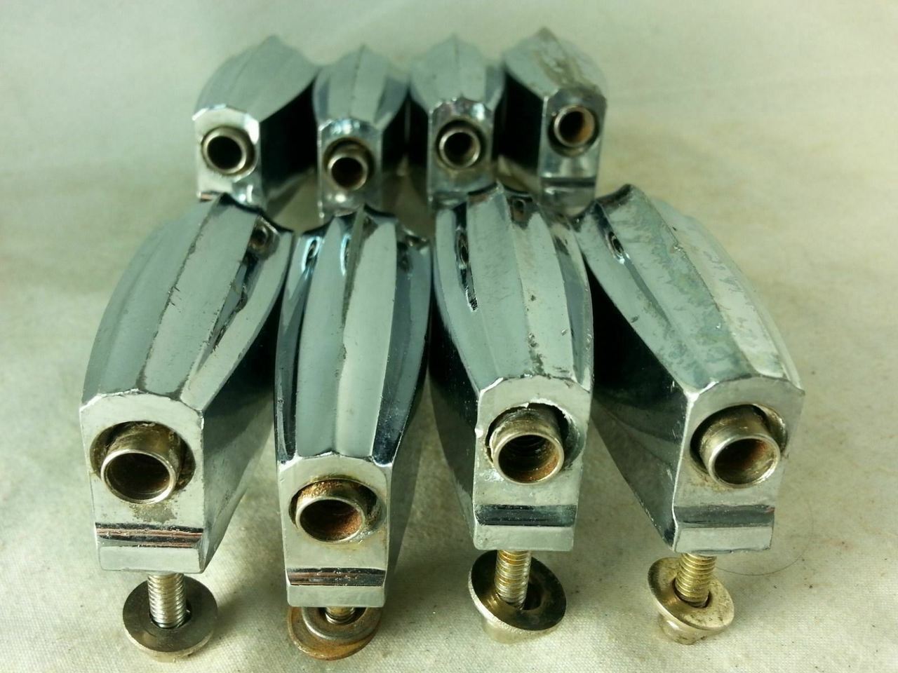 Slingerland 8x Beavertail Bass/F.Tom Drum Lugs Chrome Radio King Vintage 40s-50s — main photograph