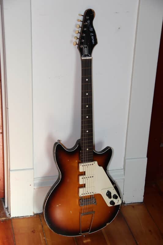 Egmond Solid 7 1963 Sunburst Very cool BEATLES! Made in Holland image 1