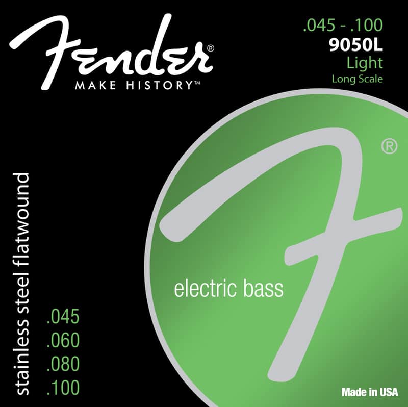 Genuine Fender® Stainless 9050L Flatwound Bass Strings, Set of 4 073-9050-403 image 1