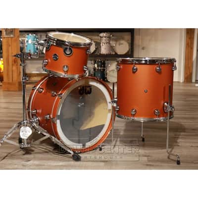 DW Performance 3pc Drum Set 22/12/16 Hard Satin American Rust image 2