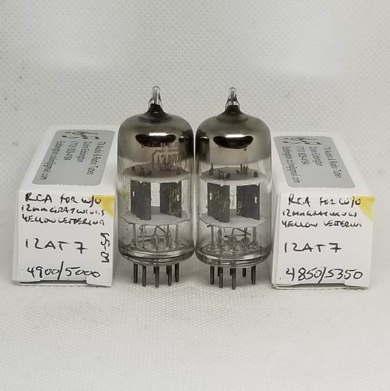 RCA 12AT7 Gray Plate Well Matched (9.3%) Pair NOS ECC81 image 1