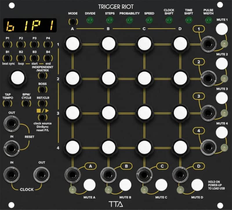Tiptop Audio Trigger Riot Sequencer Eurorack Synth Module, Black image 1