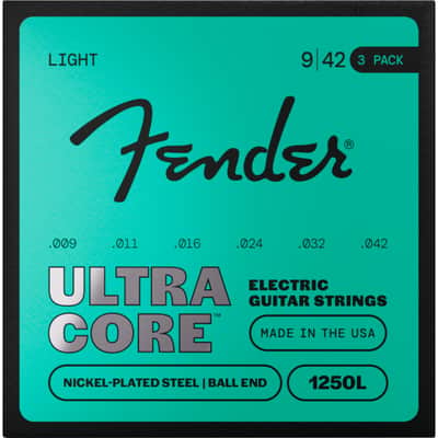 Fender 1250L Ultracore 09-42 - 3-Pack - Electric Guitar Strings image 1