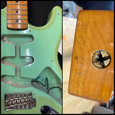 Fender Vintage Reissue 1957 Stratocaster Surf Green 1988 w/OHSC image 11