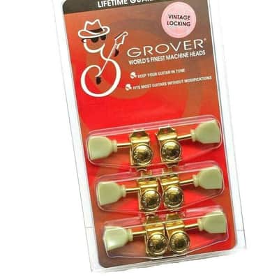 Grover Gold Vintage Retrofit Locking Guitar Tuners Gibson® Les Paul/SG 533GK image 1