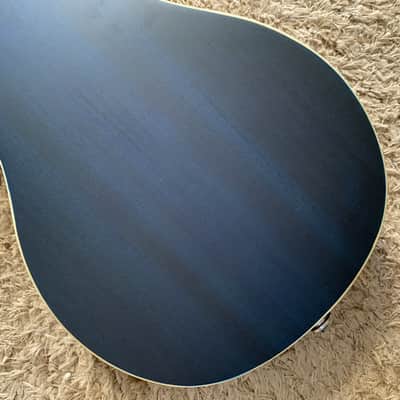 Blue Washburn Warrior 34 Inch Acoustic Guitar, Spruce Top Body, Rosewood Fretboard, Mahogany Neck image 14