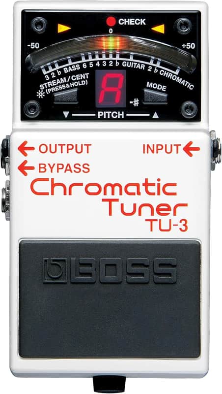 Boss TU-3 Chromatic Floor Tuner for Guitar and Bass | Industry-Standard Performance | Tank-Tough BOSS Stompbox Body | 21-Segment LED Meter | Accurate to +/- One Cent | Accu-Pitch Sign Function image 1