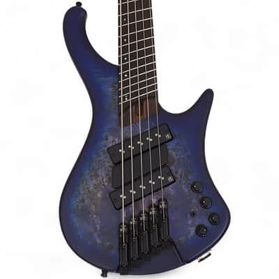 Ibanez EHB1505MS Headless 5 String Bass Pacific Blue Burst Flat B-Stock image 2