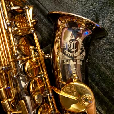 Cannonball Septyr ASCEP-BL Semi-Pro Alto Saxophone - Blue Abalone, F# Key, Black Nickel & Gold, Excellent!!! image 2