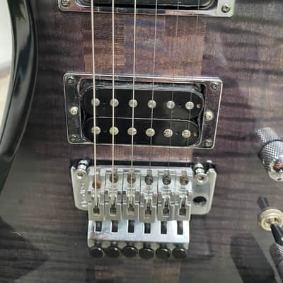 2010s Lado Earth 2002  - Trans Black Flame Maple Top with OHSC image 2