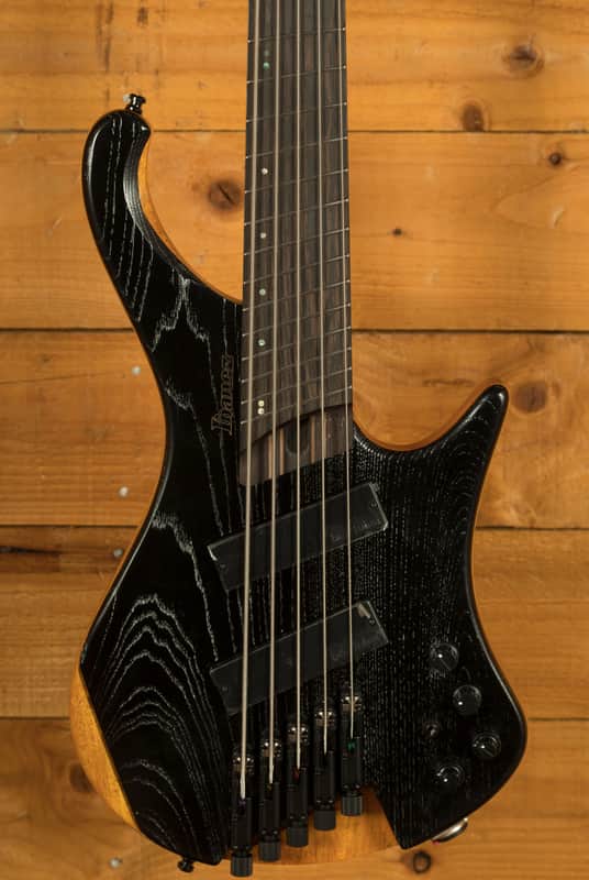 Ibanez EHB1135MS EHB Series Bass - Panga Panga - Silver Wave Black - Multi-Scale - 5-String image 1
