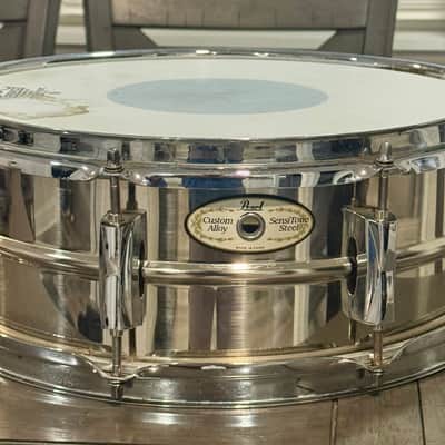 Pearl SS1455S SensiTone 14x5.5" Steel Snare Drum 2010s - Chrome Over Steel image 1