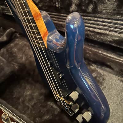 Barrington ntb 332 bass guitar. with midi installed 1990 blue flame image 11
