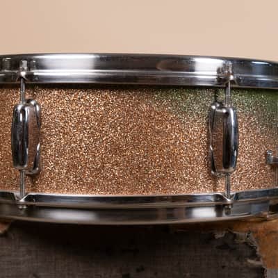 1960s Slingerland 5x14 Champagne Student Deluxe Snare Drum image 4