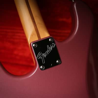 1995 Fender American Stratocaster Matching Headstock Burgundy Mist image 5