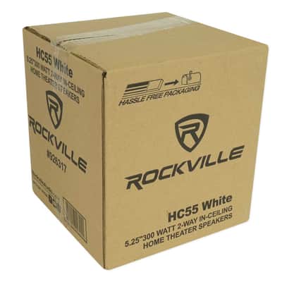 (10) Rockville HC55 5.25" 300 Watt White In-Ceiling Home Theater Speakers 8 Ohm image 2