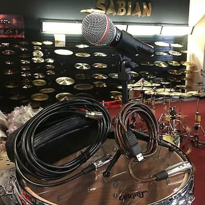 JTS  TM-929 (SM58 Clone) XLR/USB Mic Podasting Bundle Package w/ 2 cables, stand, and case image 1