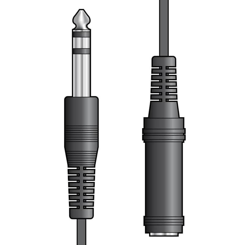 Avlink 6.3mm stereo plug to 6.3mm stereo socket lead 6.0m image 1