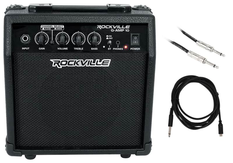 Rockville G-AMP 10 Watt Guitar Amplifier+Guitar USB C Interface Recording Cable image 1