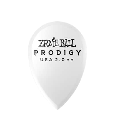 Ernie Ball Prodigy Teardrop 2.0mm White Guitar Picks, 6 Pack - 9336 image 2
