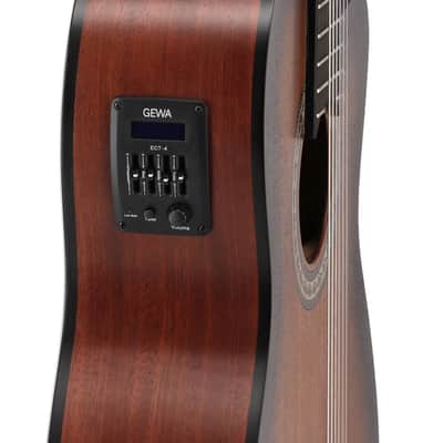 Caballero by MR CA-MM-S Principio Series Stage Solid Mahogany Top Okoume Neck 4/4 Size Flamenco Cutaway 6-String Nylon Classical Acoustic-Electric Guitar image 5