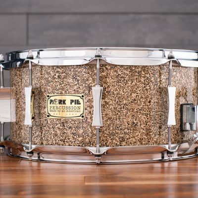 PORK PIE 14 X 6.5 MAPLE SNARE DRUM, B20 CYMBAL GLITTER SPARKLE image 2