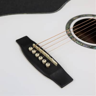 ESP LTD X-Tone AC-10E Acoustic Electric Guitar with Pickup Preamp EQ Tuner OM Body XTONE White image 10