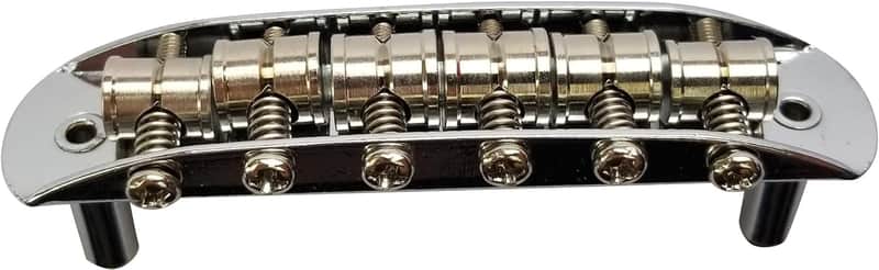 Mustang Bridge w/Large Saddles, also fits Fender Jaguar or Jazzmaster- Chrome image 1