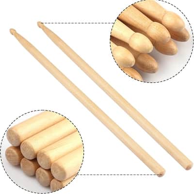 Drum Sticks, 24 Pairs 5A Drumsticks,16 Inch, Classic Wood Tip Drumstick Bulk, Pitch Matched Drumsticks Maple Wood Drum Sticks image 3