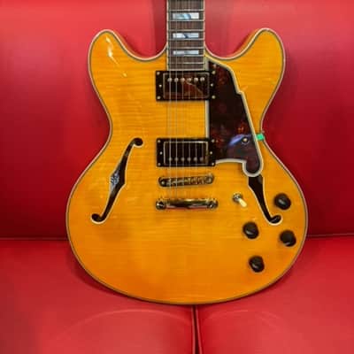 D'Angelico Excel EX-DC Semi-Hollow with Stop-Bar Tailpiece 2021 - Vintage Natural image 2