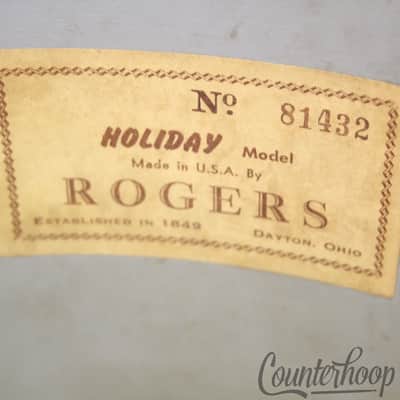*Rogers 12x8" Blue Onyx Dayton Holiday Tom Drum Vintage 60s Powertone Swivomatic image 11