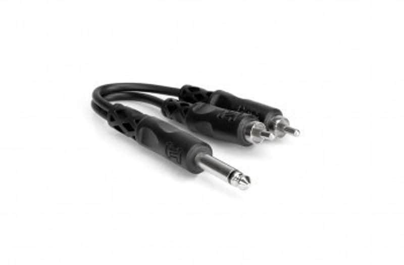 Hosa YPR-124 - 1/4" TS to Dual RCA Adapter image 1