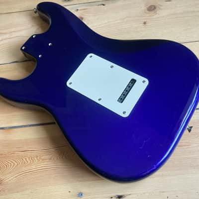 Fender Stratocaster Standard Electric Guitar Body Mexico Strat Blue 1998 image 12