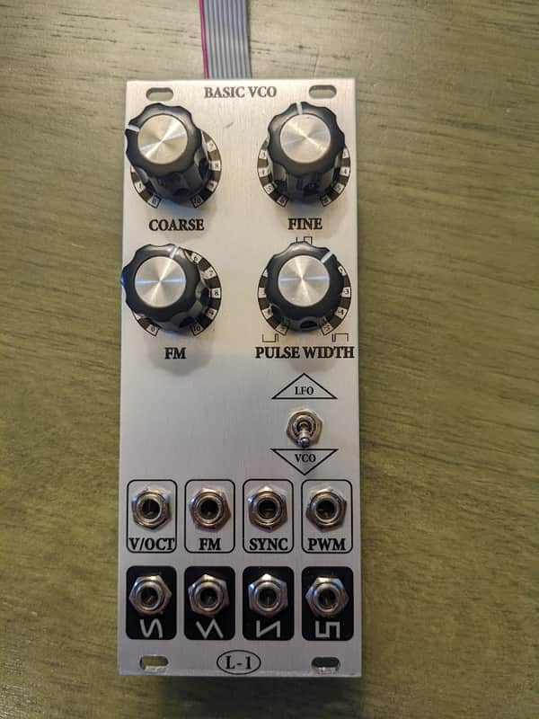 L-1 Synthesizer Basic VCO Eurorack Oscillator Silver image 1