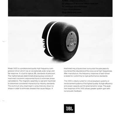 JBL 2420 Compression Driver - 16 Ohms ( 3 of 3 ) image 6