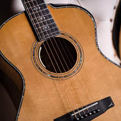 Cort Gold Passion Modern Concert Acoustic-Electric Guitar w/ Hard Case, Natural Glossy image 2