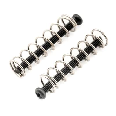 48x1.1 Inch Stainless Steel Humbucker Pickup Mounting Screws and Steel Springs Set for Electric Guitar, Black (Set of 6) image 4