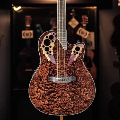 2020s Ovation CE48P-TGE Elite Plus Celebrity Exotic Super Shallow dark tiger eye image 2