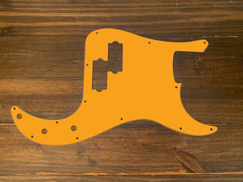 P Bass style Pickguard by Carmedon. Orange(matte) image 1