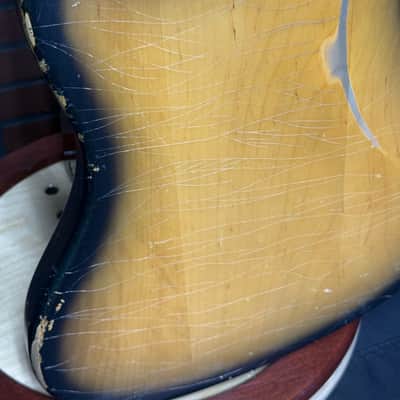 Woodcraft Electric Guitars Retro-Modified Bobcat 4 Relic Sunburst Custom Bass 34" Scale image 6