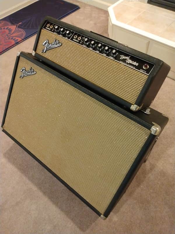 Fender 1965 Bandmaster Blackface Pre-CBS 40W Head & 2x12 Cab w/Original Covers image 1