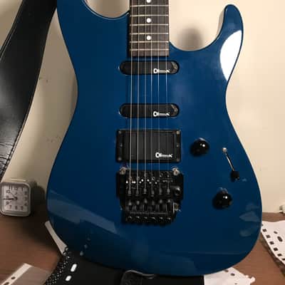Charvel  (Jackson) CX 692  1992  MIJ - Blue - Dimarzio DP159 FBK Evolution bridge image 11