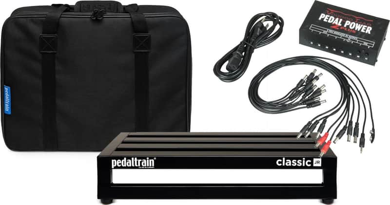 Pedaltrain Classic JR 4-Rail 18" x 12.5" Pedalboard w/ Soft Case and Voodoo Lab Pedal Power 2 Plus Power Supply image 1