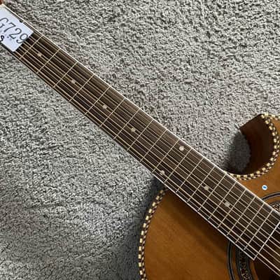 10 String Acoustic Electric Guitar, Solid Red Top Pine Body, Rosewood Fingerboard Neck image 9