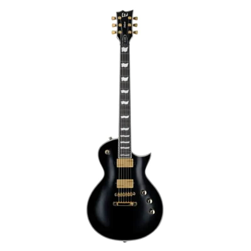 ESP LTD Deluxe EC-1000 6-String Right-Handed Fluence Electric Guitar with Mahogany Body, Macassar Ebony Fingerboard, and 24 Extra-Jumbo Stainless Steel Frets (Black) image 1