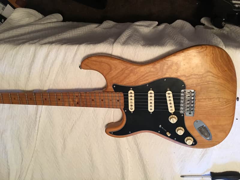Lefty Greco Ash Left handed Stratocaster 1981 Natural Ash image 1