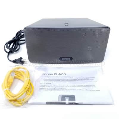 Sonos PLAY:3 Wireless Speaker Black w/ Manual & Cable, Working, Factory-Reset image 1