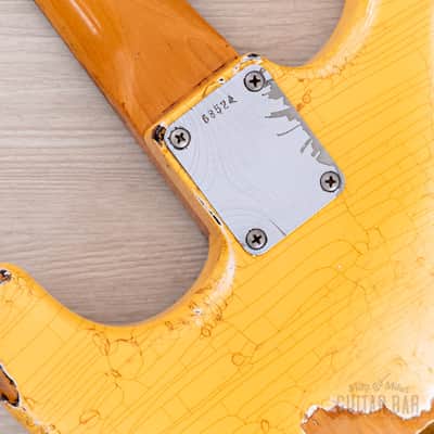 1960 Fender Stratocaster Partscaster w/ Olympic White Heavy Relic Body, Don Mare Super Sports Pickups, Case image 15
